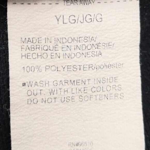 Under Armour Youths Size Large Fleece Lined Black Hockey Hoodie - Picture 5 of 11